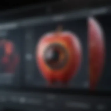 A close-up of an Apple device showcasing a video filter interface