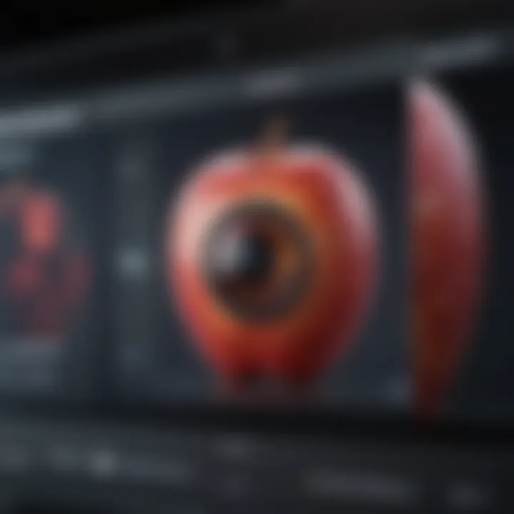 A close-up of an Apple device showcasing a video filter interface