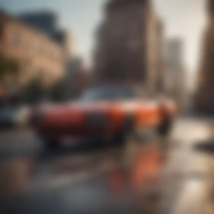A dynamic scene with creative video filters enhancing action shots