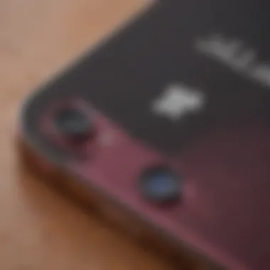 Close-up of a new iPhone SE in its unique color