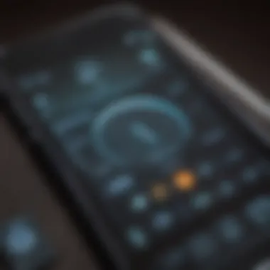 Illustration of a modern smartphone with sleep tracking app interface