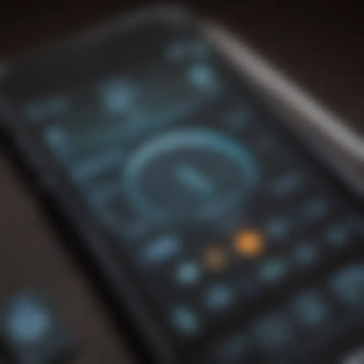 Illustration of a modern smartphone with sleep tracking app interface