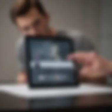 Installing the Paper Screen Protector Installation of the paper screen protector on an iPad Air