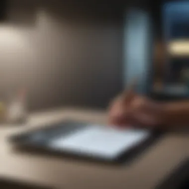 Writing Experience on iPad Air Person writing on the iPad Air with a pencil