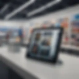 Modern iPad models displayed in Best Buy store