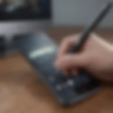 Stylus Interaction with iPhone Stylus interacting with iPhone screen