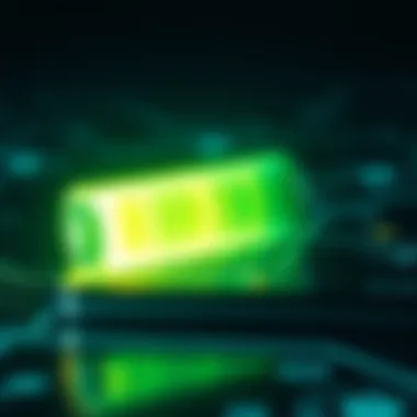 Infographic displaying technological advancements in battery technology