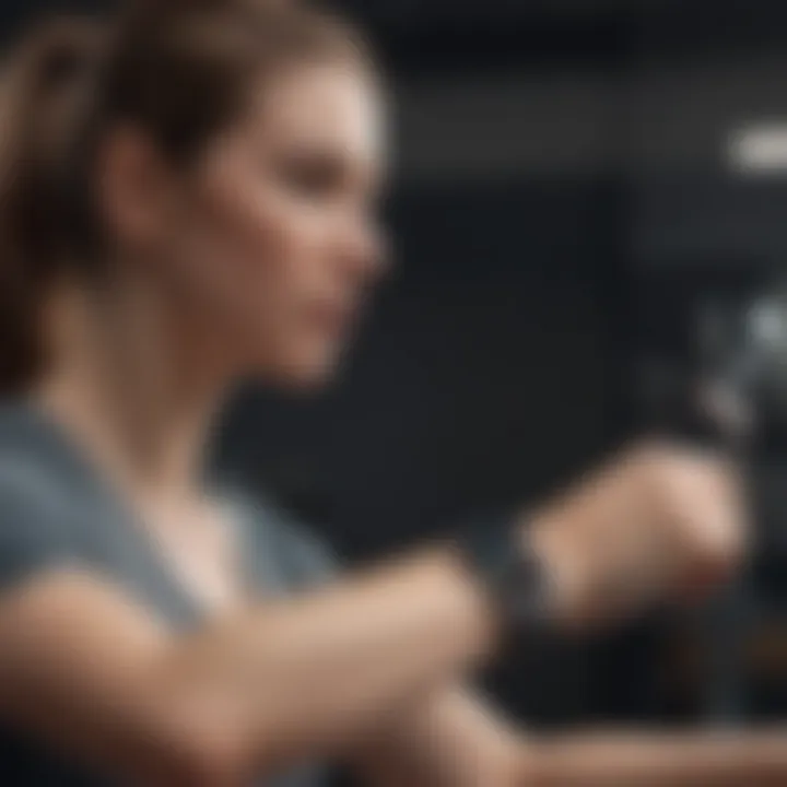 An individual enjoying fitness tracking on the Apple Watch during a workout.