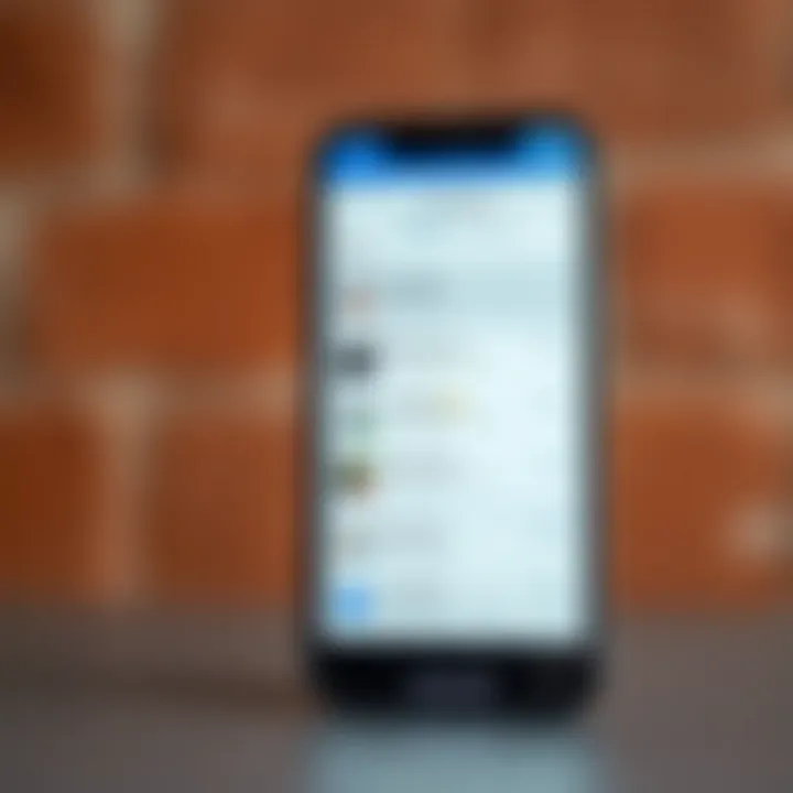 Screen displaying job listings and filters