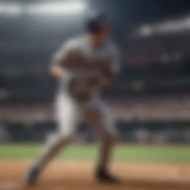 The Thrill of the Game Baseball player hitting a home run