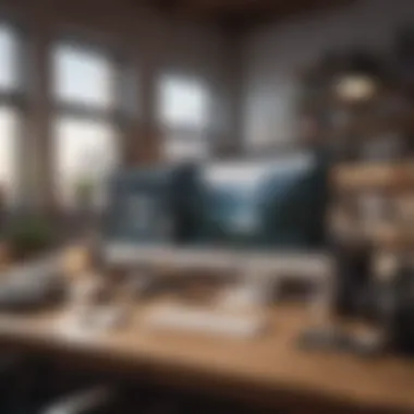 Organized workspace displaying various applications