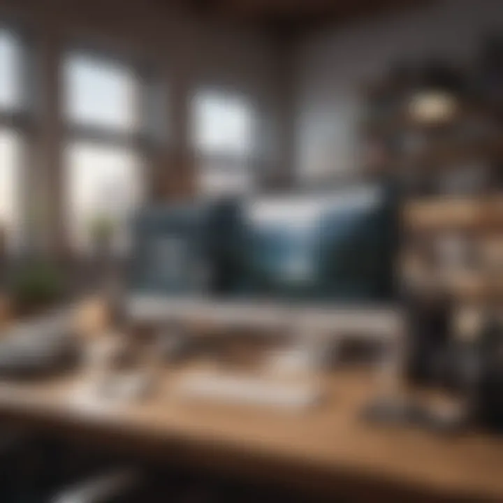 Organized workspace displaying various applications