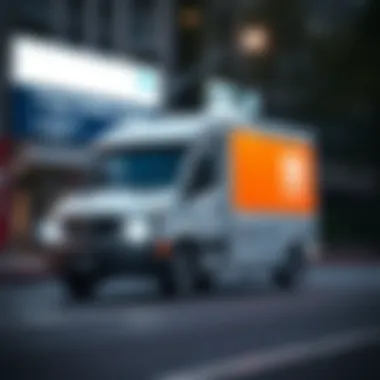 Fast Delivery Solutions for Your AirPods Pro An illustration of a delivery truck with innovative tech elements, representing fast service.