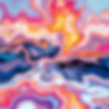 Dynamic screensaver featuring abstract art for iPhone 7 Plus