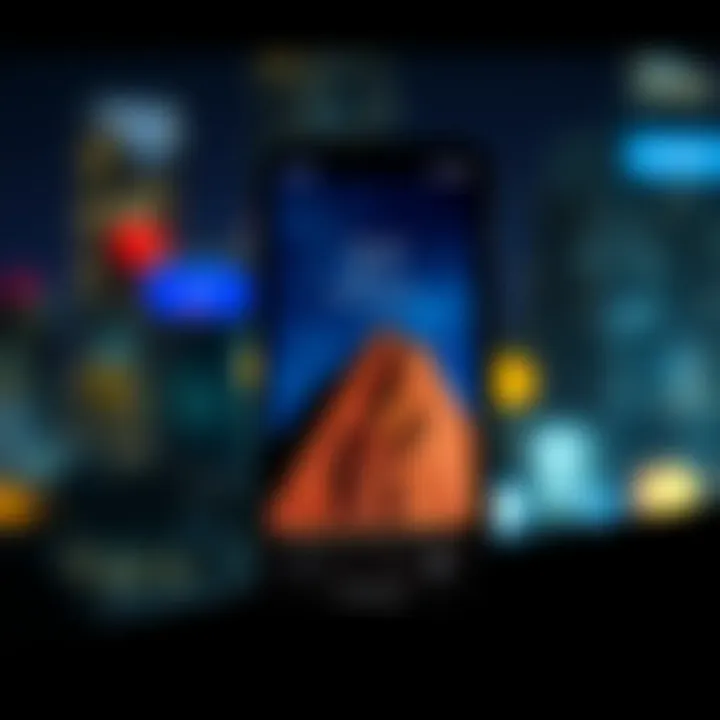 Trendy screensaver design trends displayed on iPhone 7 Plus