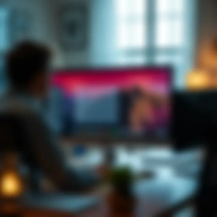 Enhancing User Experience with Ergonomic Design Ergonomic setup highlighting user experience with the Apple 27 Display.