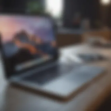 Sleek Design of Modern Apple Laptops Showcasing the sleek design of a modern Apple laptop