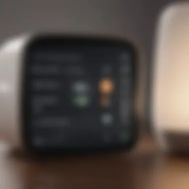 Close-up of the Apple Smart Lamp's user interface and controls