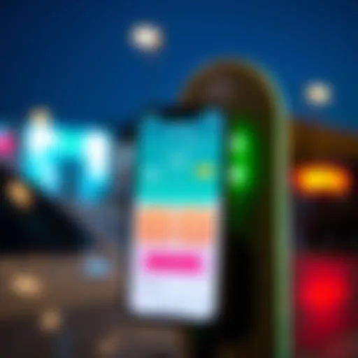 A smartphone displaying an EV charger app interface