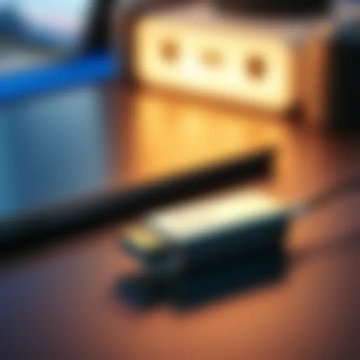 Sleek design of a modern iPhone thumb drive