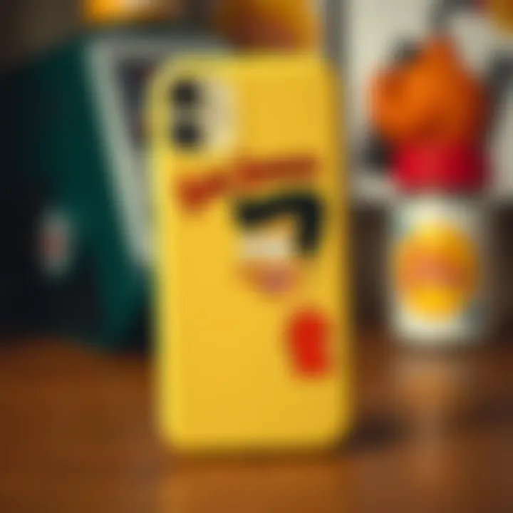 Functional features of the Bobs Burgers iPhone 11 case displayed