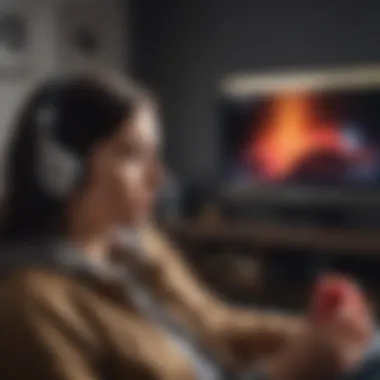 Immersive Listening Experience User Enjoying Music on Chromecast