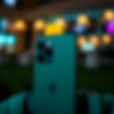 Elegant design of the iPhone 12 Dark Green showcasing its sleek profile