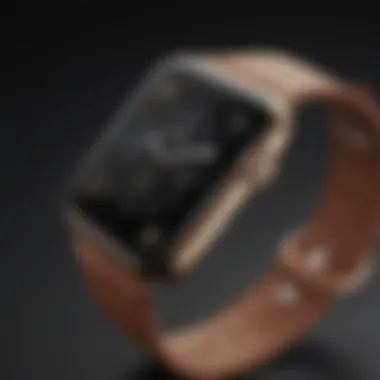 Design and Interface of the New Apple Watch Close-up view of the Apple Watch's design and interface