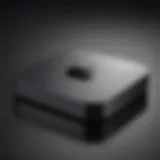 Sleek design of the Mac Mini showcasing its compact form factor