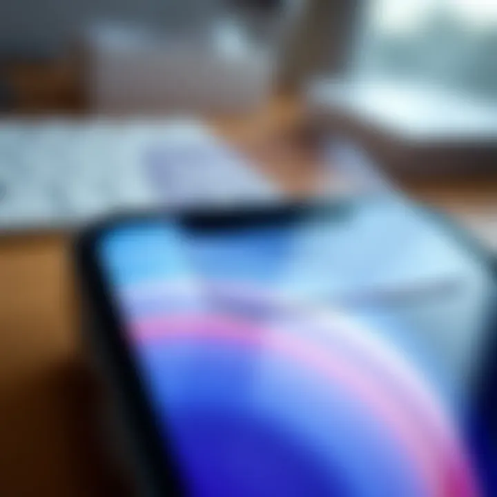 Apple device with a magnetic paper-like screen protector applied, highlighting clarity and vibrancy