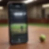 Innovative Cricket App Interface on iPhone