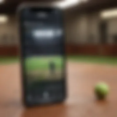 Innovative Cricket App Interface on iPhone