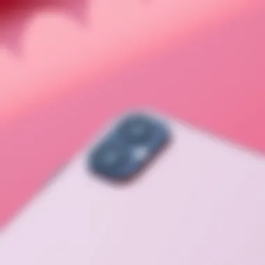 Detailing the Design of the Pink iPhone 12 Close-up shot highlighting the sleek design of the iPhone 12 in Pink