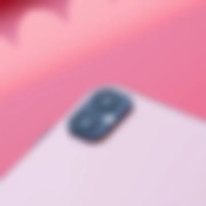 Detailing the Design of the Pink iPhone 12 Close-up shot highlighting the sleek design of the iPhone 12 in Pink