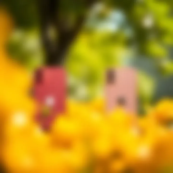 Comparative Analysis of Color Options in iPhones Visual comparison of iPhone 12 in Pink with earlier models