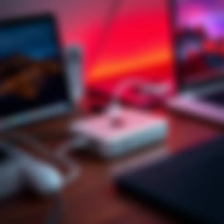 Thunderbolt 2 Drive Dock connected to various Apple devices