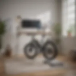 A modern office setup featuring the Flexispot Standing Desk Bike amidst a sleek workspace.
