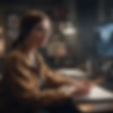 Visual Aesthetic of Ghostwriter A captivating scene from Ghostwriter showcasing its unique visual style