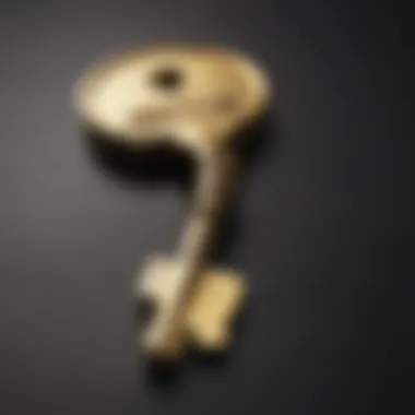 Golden key symbolizing access to rewards