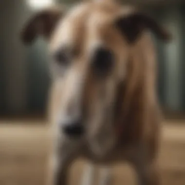 Greyhound Using its Keen Sense of Smell Greyhound using its keen sense of smell