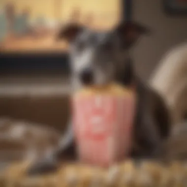 Enjoyable Movie Night with Greyhound and Popcorn Popcorn and movie snacks for Greyhound viewing