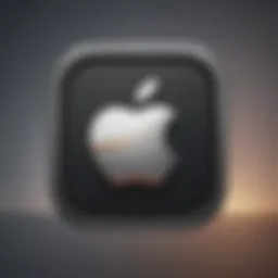 Device displaying Apple App Store icon