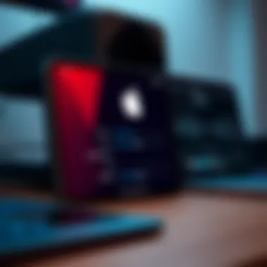 Close-up of Apple devices showcasing audio settings.