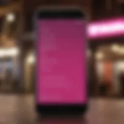 A smartphone displaying the T-Mobile interface for blocking numbers.