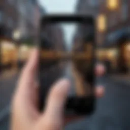 User navigating photo settings on an iPhone