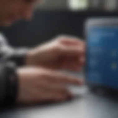 Password Change Selection User selecting password change option
