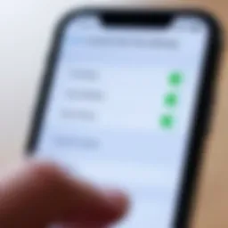 iPhone screen displaying font settings