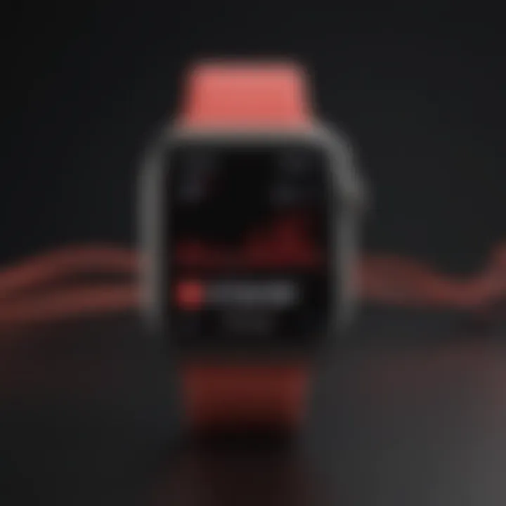 Graphical representation of heart rate data on Apple Watch