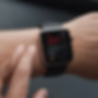 Navigating Heart Rate Features User navigating through Apple Watch heart rate features