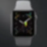 Elegant Apple Watch face showcasing a minimalist design with vibrant colors.